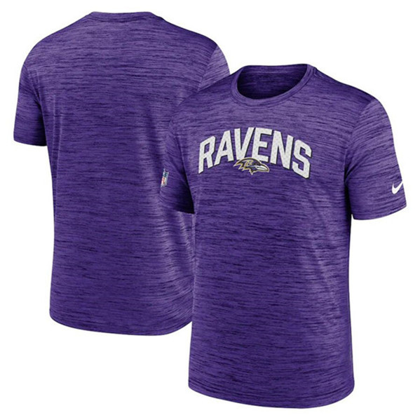 Men's Baltimore Ravens Purple On-Field Sideline Velocity T-Shirt